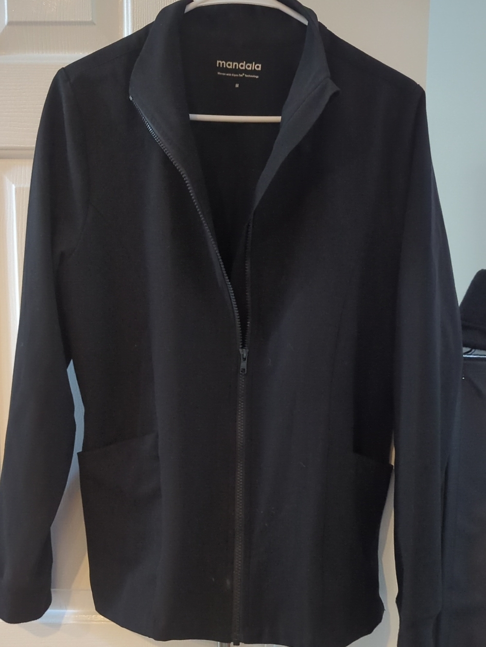 Mandala Women's Black Zip-Front Jacket